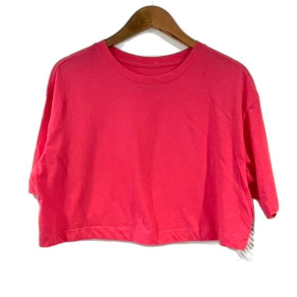 BDG Urban Outfitters Cropped Pink Tee Short Sleeves Large NEW NWT - Picture 3 of 10